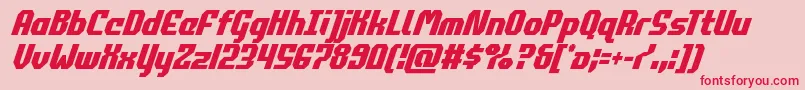 commonwealthcondital Font – Red Fonts on Pink Background