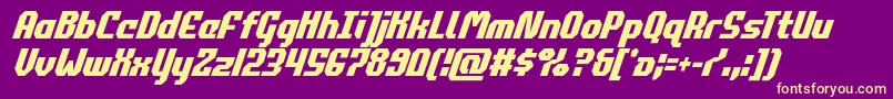 Шрифт commonwealthcondital – жёлтые шрифты на фиолетовом фоне