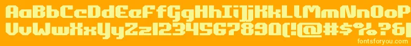 commonwealthexpand Font – Yellow Fonts on Orange Background