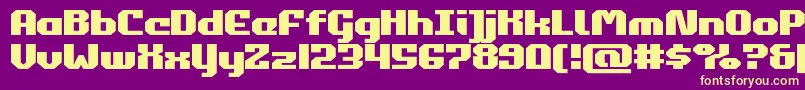 commonwealthexpand Font – Yellow Fonts on Purple Background