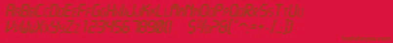 Police Crystalc – polices brunes sur fond rouge