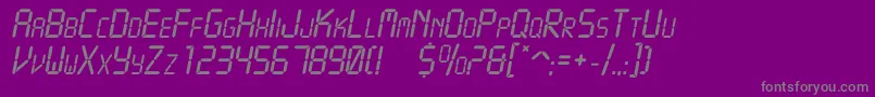 Crystalc Font – Gray Fonts on Purple Background