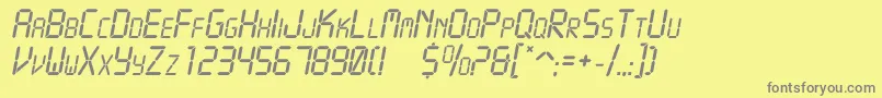Crystalc Font – Gray Fonts on Yellow Background