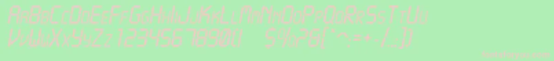 Crystalc Font – Pink Fonts on Green Background