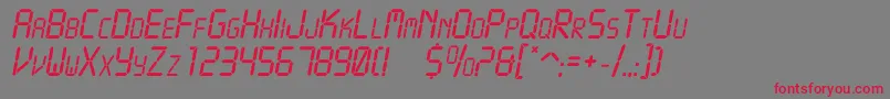Crystalc Font – Red Fonts on Gray Background