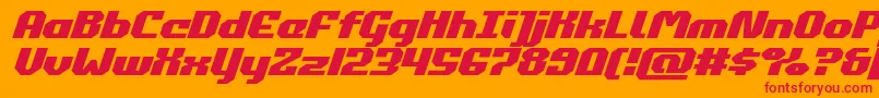 commonwealthexpandital Font – Red Fonts on Orange Background