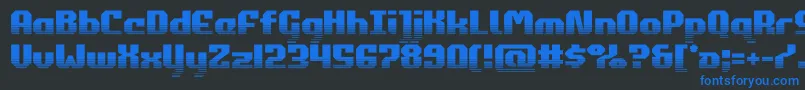 commonwealthhalf Font – Blue Fonts on Black Background