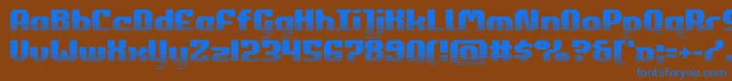 commonwealthhalf Font – Blue Fonts on Brown Background