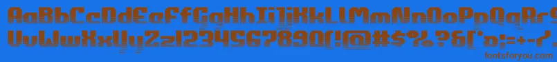commonwealthhalf Font – Brown Fonts on Blue Background