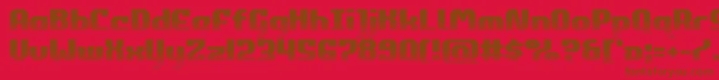 commonwealthhalf Font – Brown Fonts on Red Background