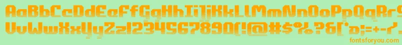 commonwealthhalf Font – Orange Fonts on Green Background
