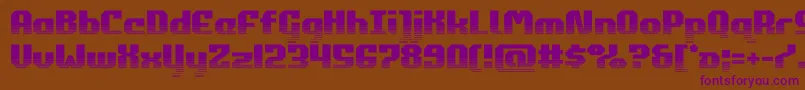 commonwealthhalf Font – Purple Fonts on Brown Background