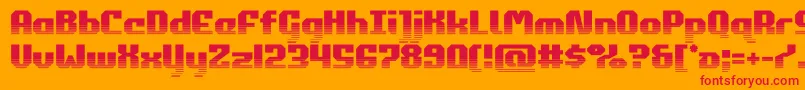フォントcommonwealthhalf – オレンジの背景に赤い文字