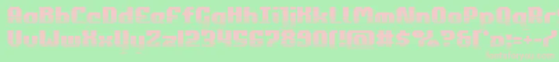 commonwealthhalf Font – Pink Fonts on Green Background