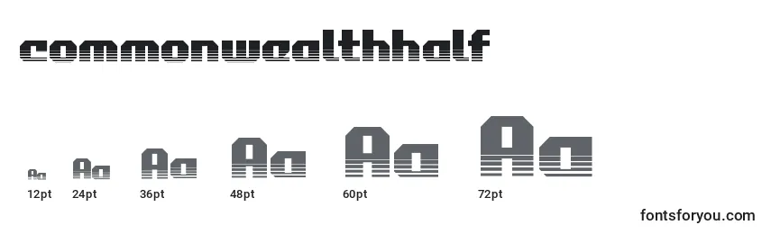 Commonwealthhalf (123873) Font Sizes