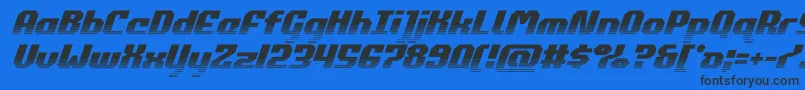 commonwealthhalfital Font – Black Fonts on Blue Background