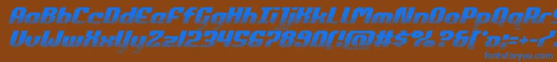 commonwealthhalfital Font – Blue Fonts on Brown Background