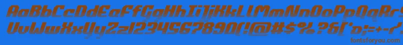 commonwealthhalfital Font – Brown Fonts on Blue Background