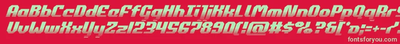 Шрифт commonwealthhalfital – зелёные шрифты на красном фоне