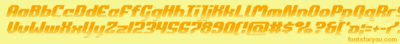 Шрифт commonwealthhalfital – оранжевые шрифты на жёлтом фоне