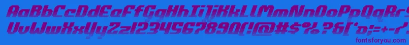 commonwealthhalfital Font – Purple Fonts on Blue Background