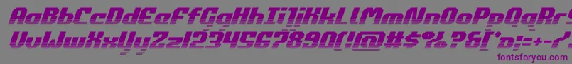 Шрифт commonwealthhalfital – фиолетовые шрифты на сером фоне