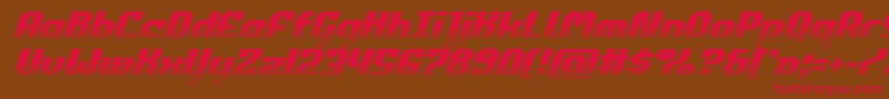commonwealthhalfital Font – Red Fonts on Brown Background