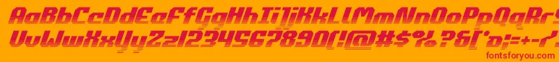 commonwealthhalfital Font – Red Fonts on Orange Background