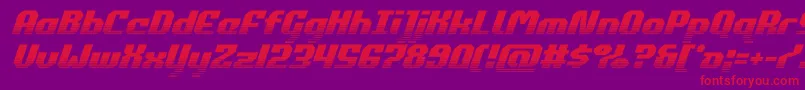 Шрифт commonwealthhalfital – красные шрифты на фиолетовом фоне