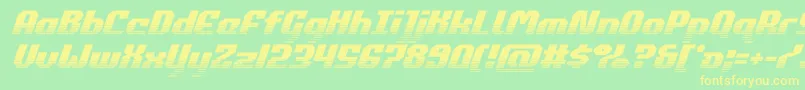 commonwealthhalfital Font – Yellow Fonts on Green Background