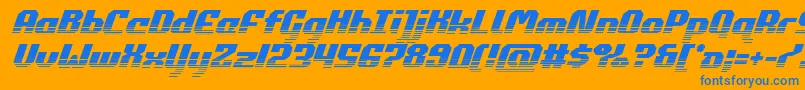 commonwealthhalfital Font – Blue Fonts on Orange Background