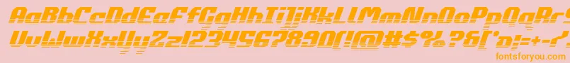 commonwealthhalfital Font – Orange Fonts on Pink Background