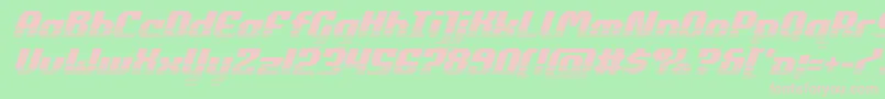 commonwealthhalfital Font – Pink Fonts on Green Background