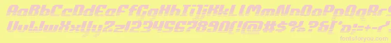 commonwealthhalfital Font – Pink Fonts on Yellow Background