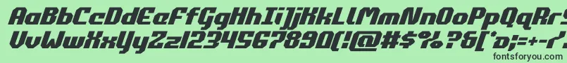 Шрифт commonwealthital – чёрные шрифты на зелёном фоне