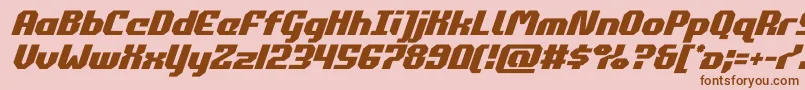 commonwealthital-Schriftart – Braune Schriften auf rosa Hintergrund