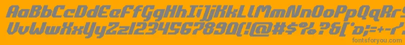 commonwealthital-Schriftart – Graue Schriften auf orangefarbenem Hintergrund