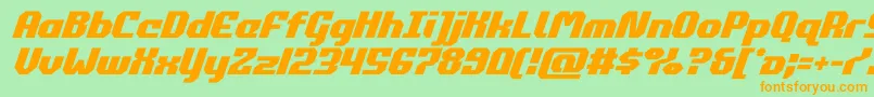commonwealthital Font – Orange Fonts on Green Background