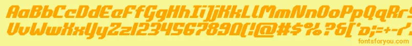 commonwealthital Font – Orange Fonts on Yellow Background