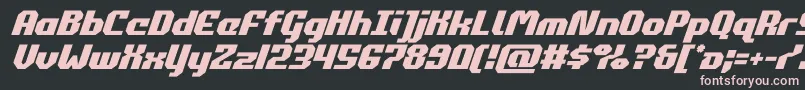 commonwealthital-fontti – vaaleanpunaiset fontit mustalla taustalla