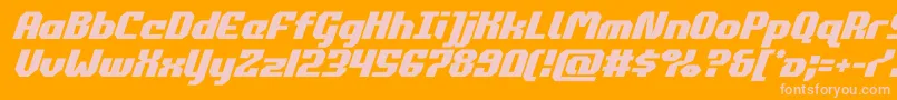 commonwealthital Font – Pink Fonts on Orange Background