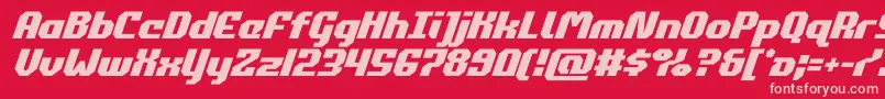 Шрифт commonwealthital – розовые шрифты на красном фоне