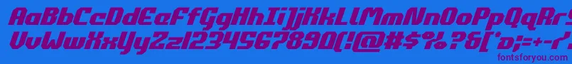 Шрифт commonwealthital – фиолетовые шрифты на синем фоне