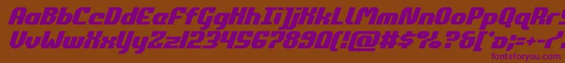 Шрифт commonwealthital – фиолетовые шрифты на коричневом фоне