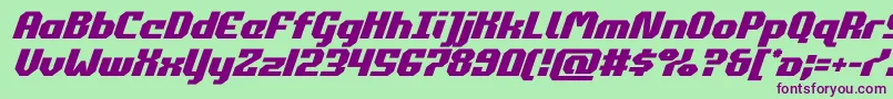 commonwealthital-fontti – violetit fontit vihreällä taustalla