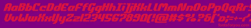 commonwealthital Font – Red Fonts on Purple Background
