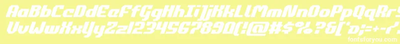Шрифт commonwealthital – белые шрифты на жёлтом фоне
