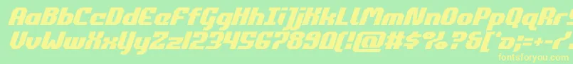 commonwealthital Font – Yellow Fonts on Green Background
