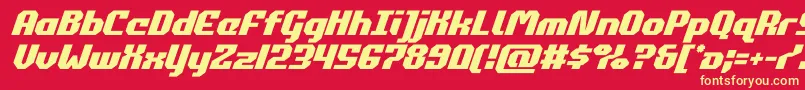 commonwealthital-fontti – keltaiset fontit punaisella taustalla