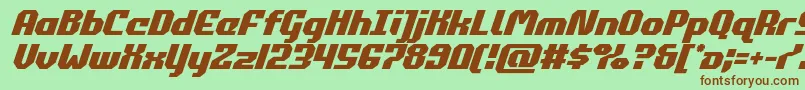 Шрифт commonwealthital – коричневые шрифты на зелёном фоне